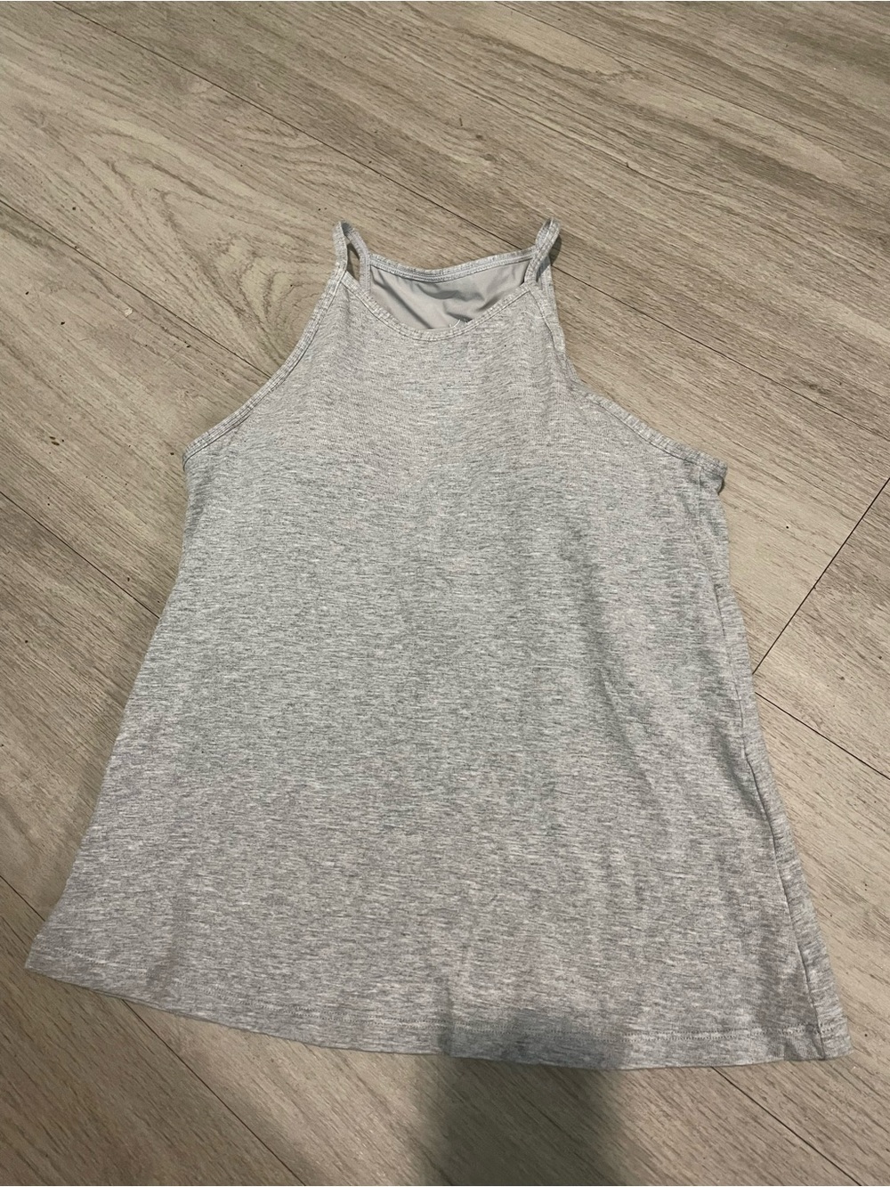 Klassy Network Light Gray High Neck Tank Top